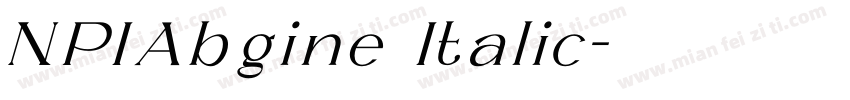 NPIAbgine Italic字体转换